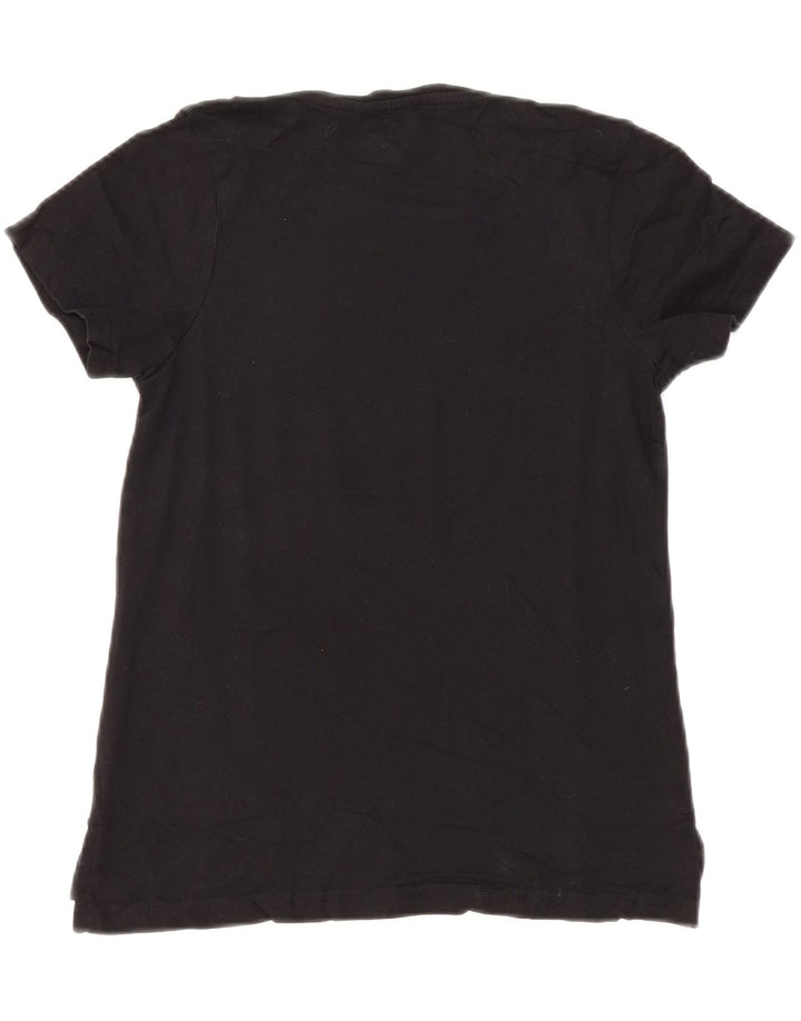 KAPPA Womens T-Shirt Top UK 6 XS Black Vintage Kappa and Second-Hand Kappa from Messina Hembry 