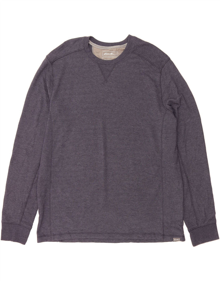EDDIE BAUER Mens Sweatshirt Jumper XL Navy Blue Cotton Vintage Eddie Bauer and Second-Hand Eddie Bauer from Messina Hembry 