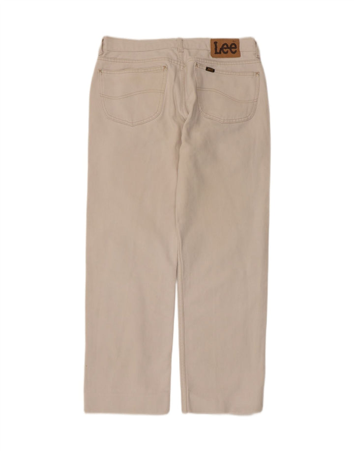 Jeans dritti da uomo LEE W36 L29 in cotone beige