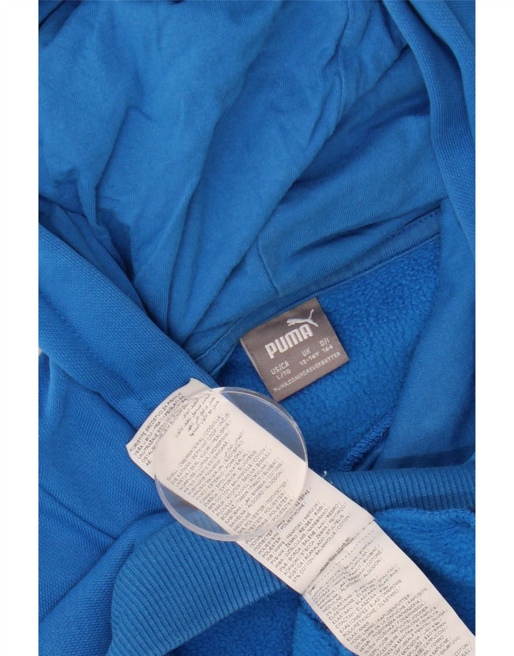 Felpa con cappuccio grafica PUMA per ragazze 13-14 anni in cotone blu