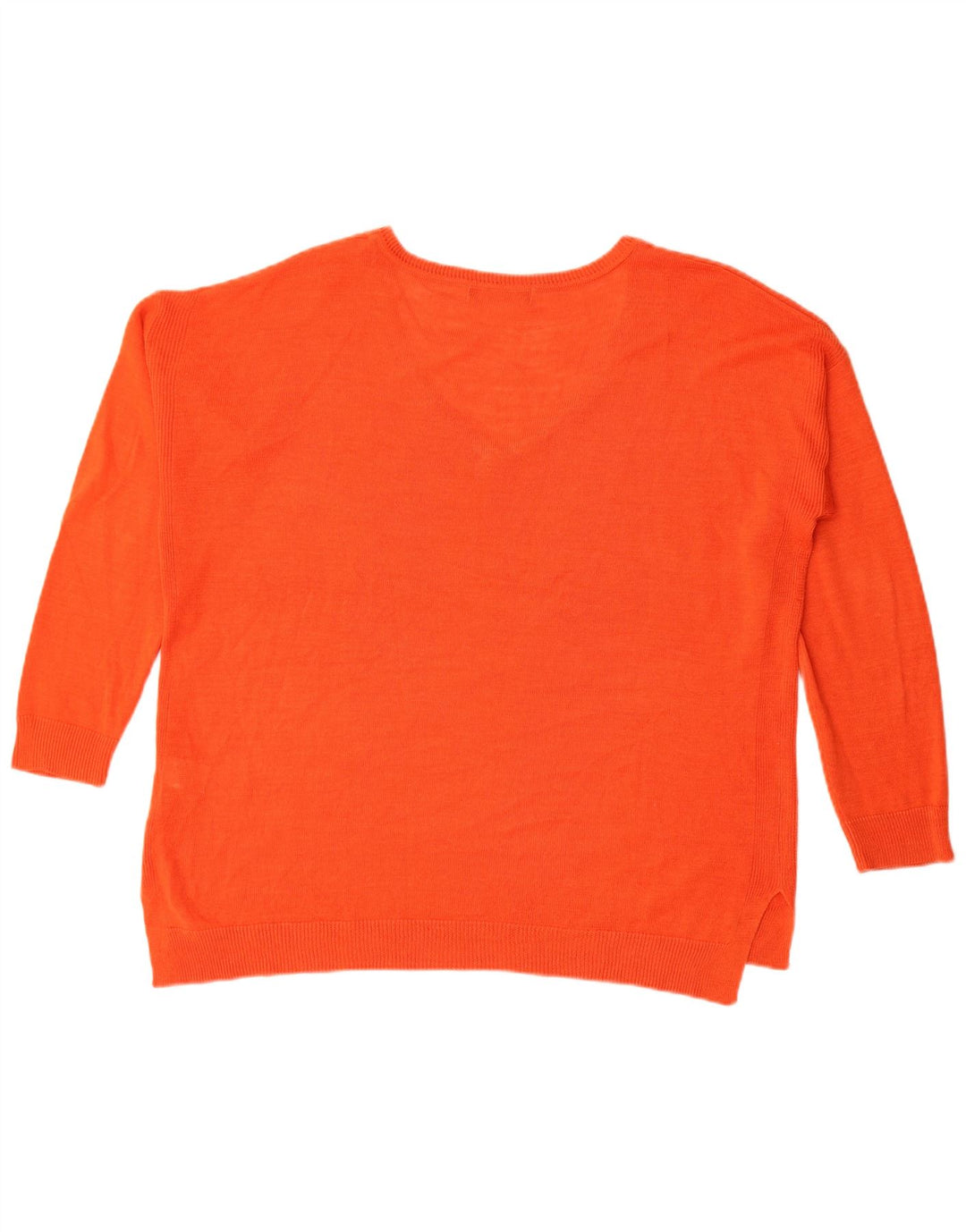 Maglione oversize con scollo a V da donna Marks & Spencer UK 14 Large Arancione