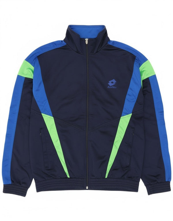Giacca da tuta da uomo Lotto UK 40/42 Large Blu Navy Colorblock