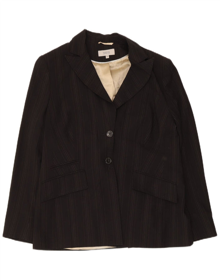 Giacca blazer a 2 bottoni Marks & Spencer da donna UK 16 grandi righe nere