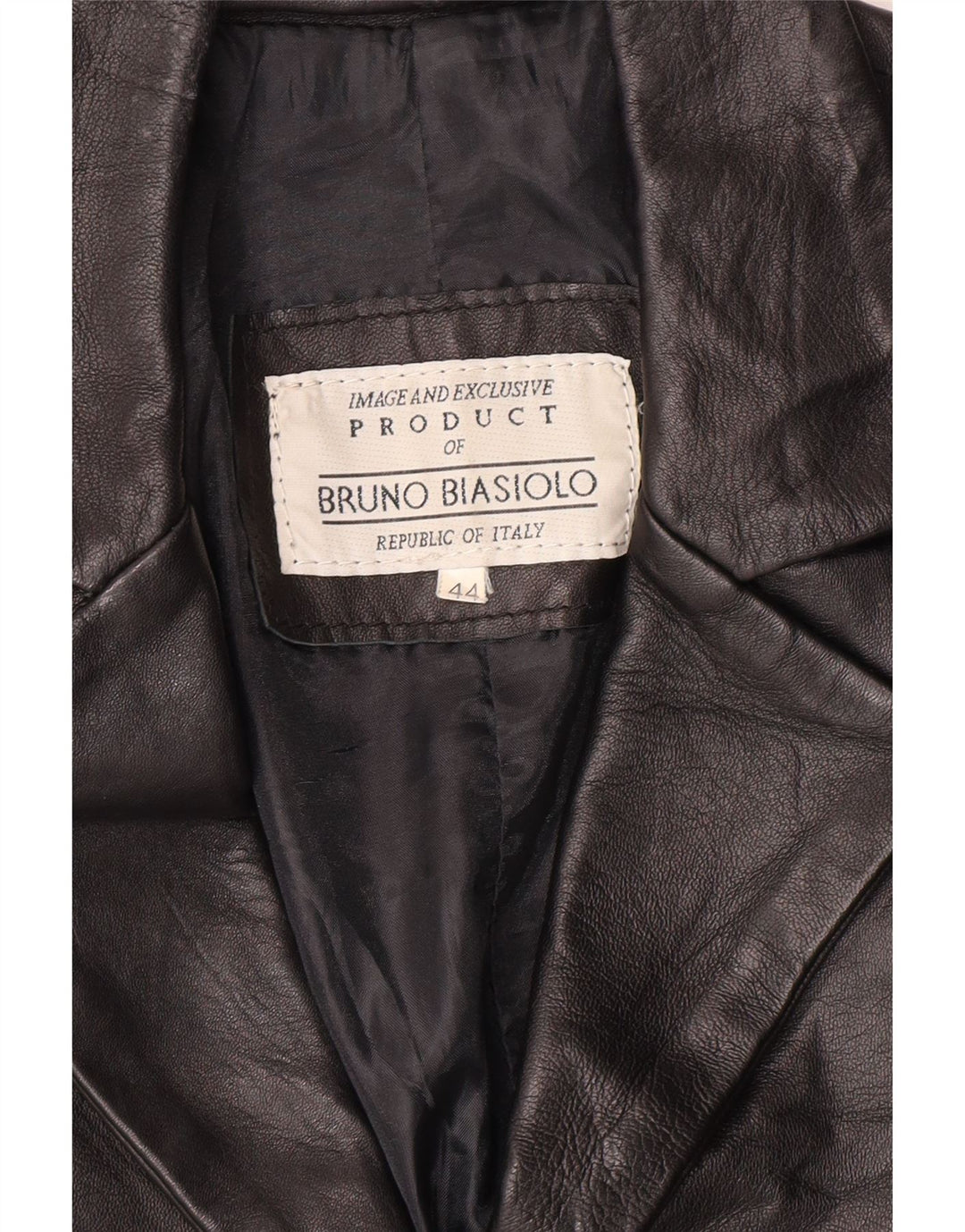 Giacca in pelle vintage da donna IT 44 media nera classica
