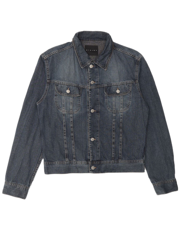 Giacca di jeans da uomo Sisley UK 40 grande cotone blu
