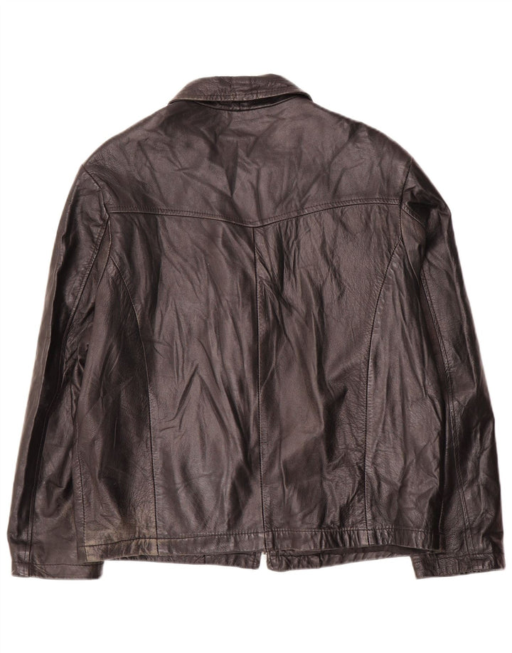 Giacca in pelle da uomo Metropolitan IT 50 Large Nera
