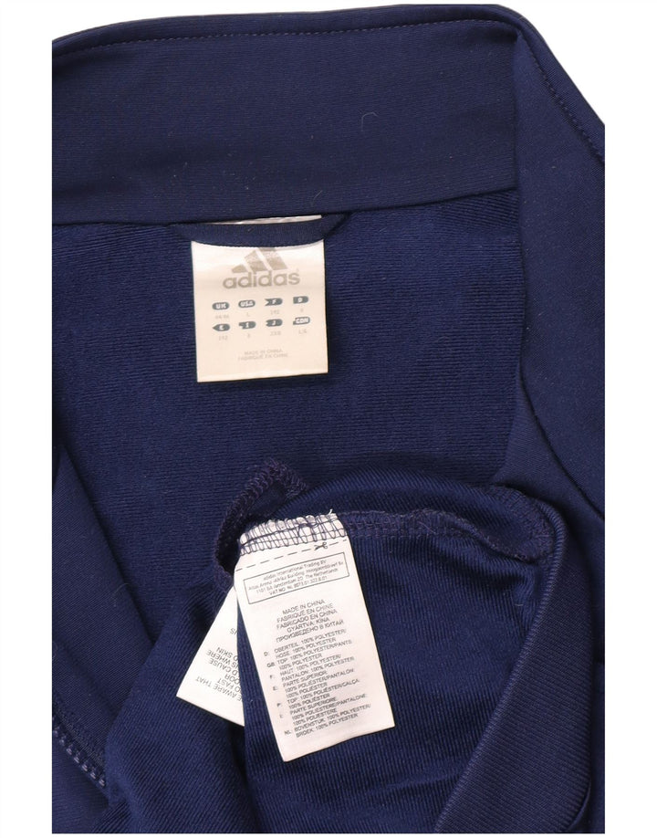 Adidas Giacca da tuta grafica da uomo UK 44/46 Large Blu Navy Poliestere