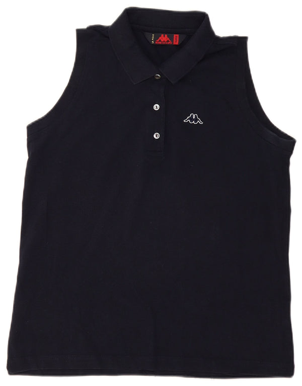 Polo senza maniche da donna Kappa UK 18 XL cotone blu navy