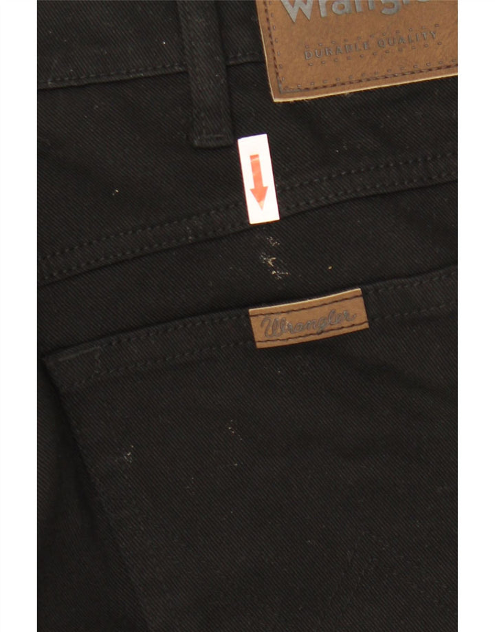 Jeans dritti regolari da uomo Wrangler W38 L30 cotone nero