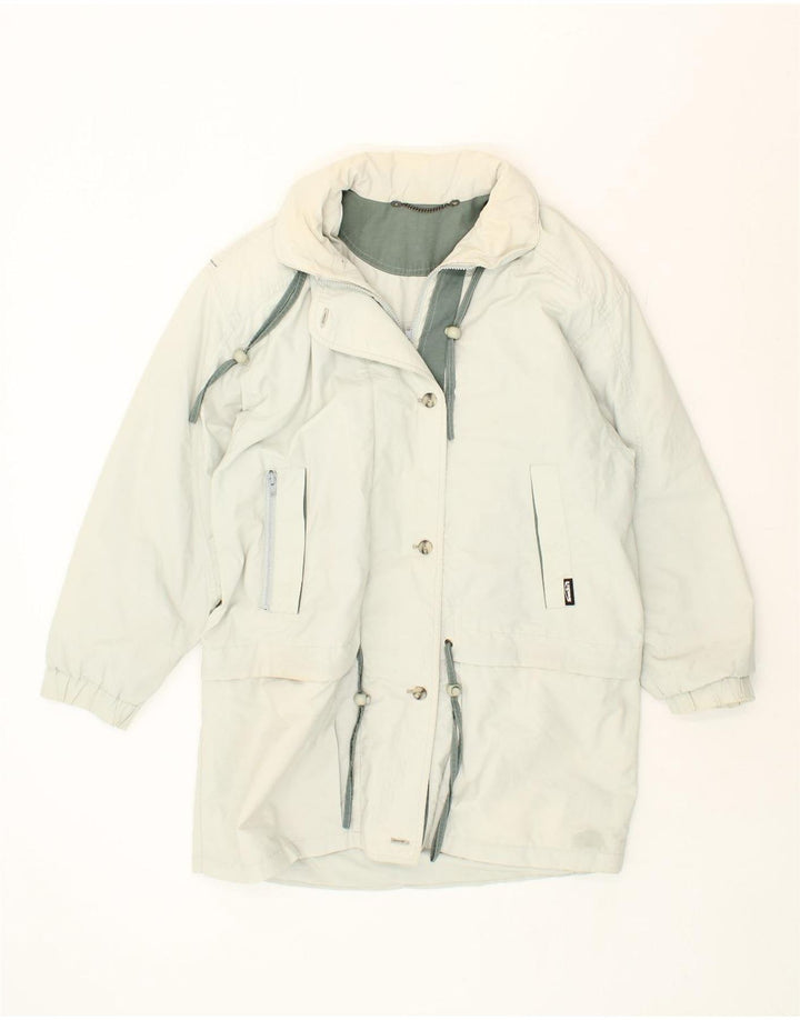 VINTAGE Womens Windbreaker Coat UK 16 Large White Vintage Vintage and Second-Hand Vintage from Messina Hembry 