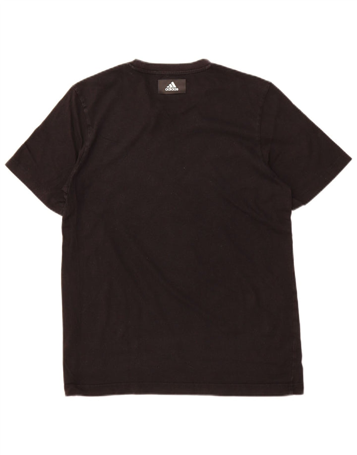 T-shirt grafica da uomo ADIDAS Top piccola in cotone nero