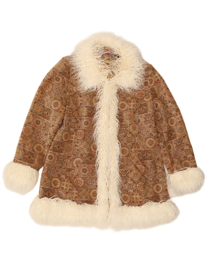 Soprabito da donna Joe Browns UK 18 XL Poliestere geometrico marrone