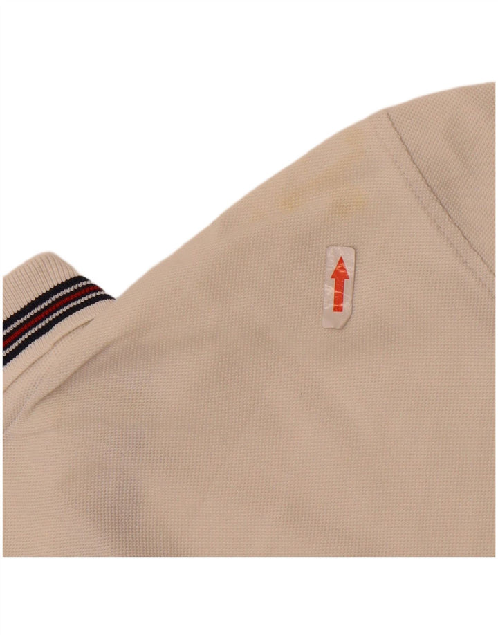Polo da uomo Fila Large in cotone bianco