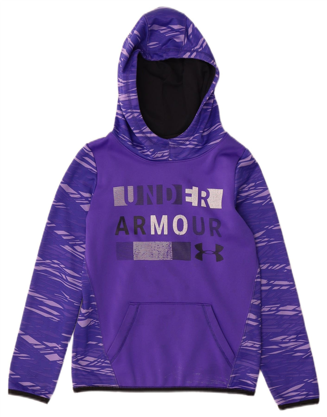 UNDER ARMOUR Boys Cold Gear Hoodie Jumper 9-10 Years Medium  Purple