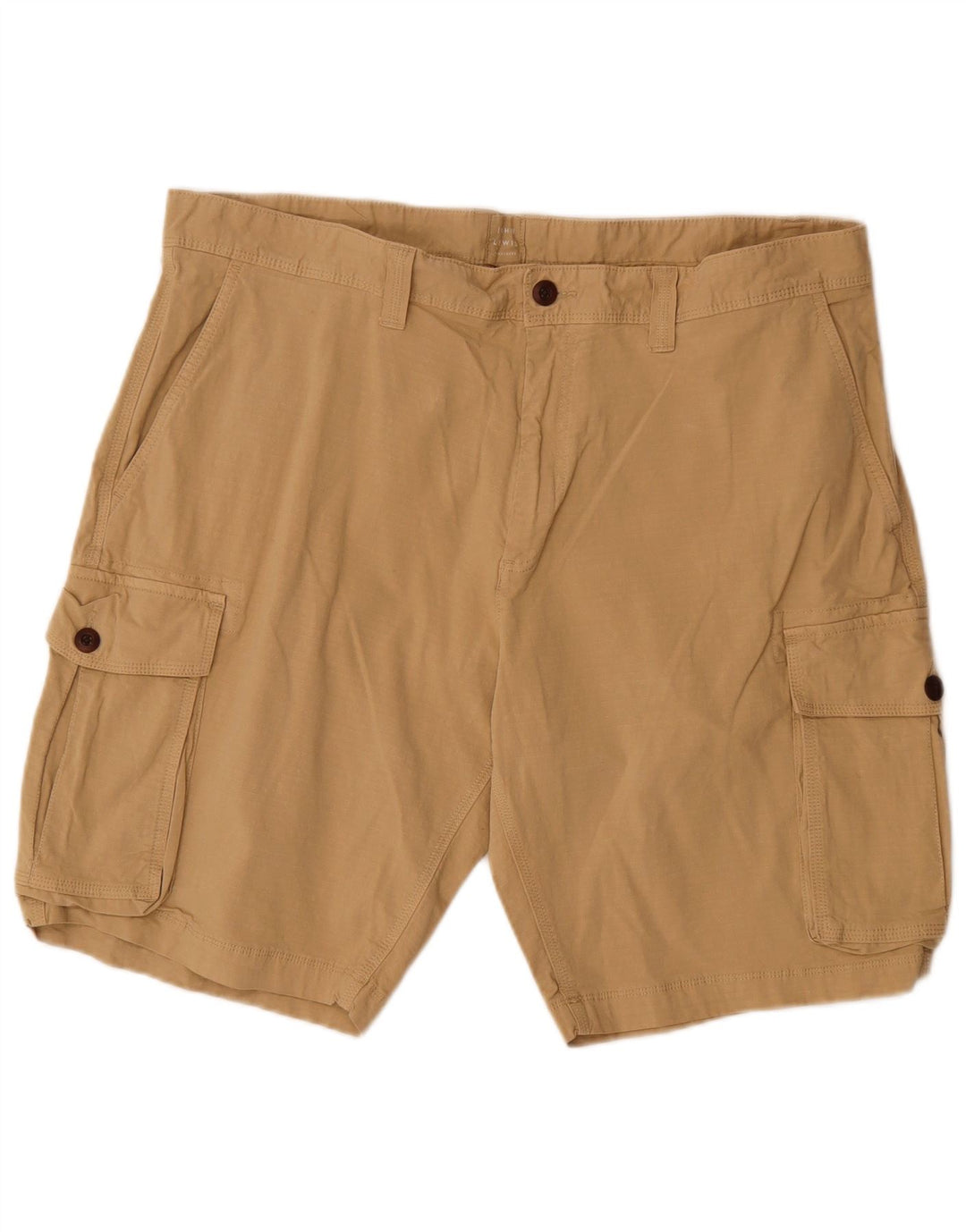 Pantaloncini cargo da uomo John Lewis W40 XL in cotone beige