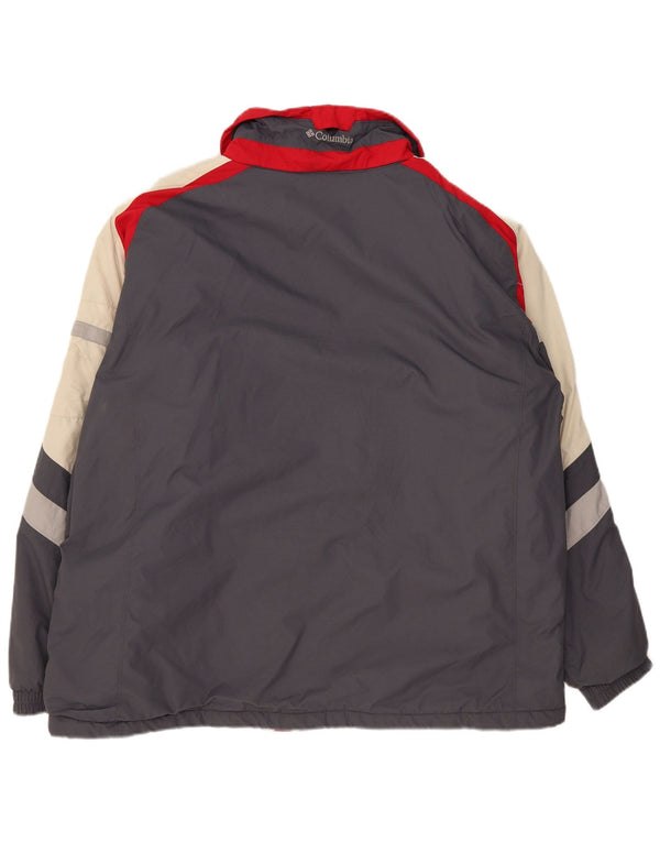 Giacca a vento da uomo Columbia UK 44 2XL Nylon color block grigio