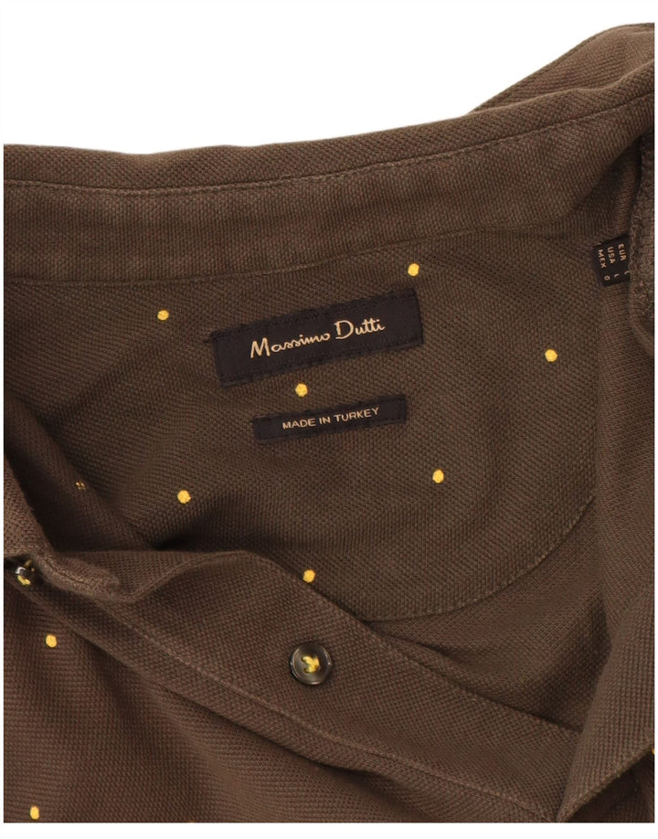 Polo da uomo Massimo Dutti grande kaki maculato
