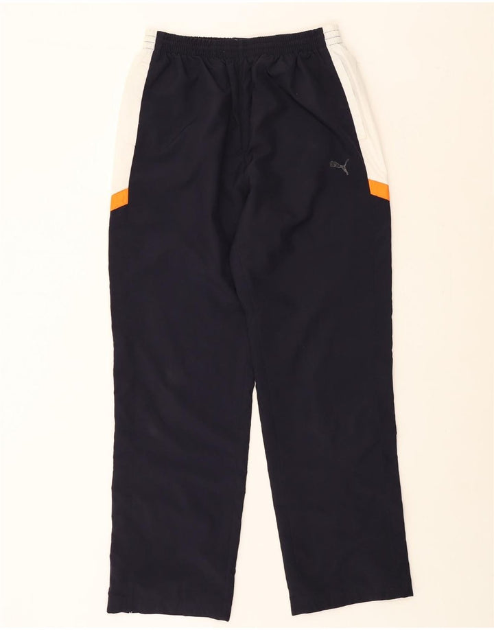 PUMA Mens Tracksuit Trousers Medium  Navy Blue Colourblock Vintage Puma and Second-Hand Puma from Messina Hembry 