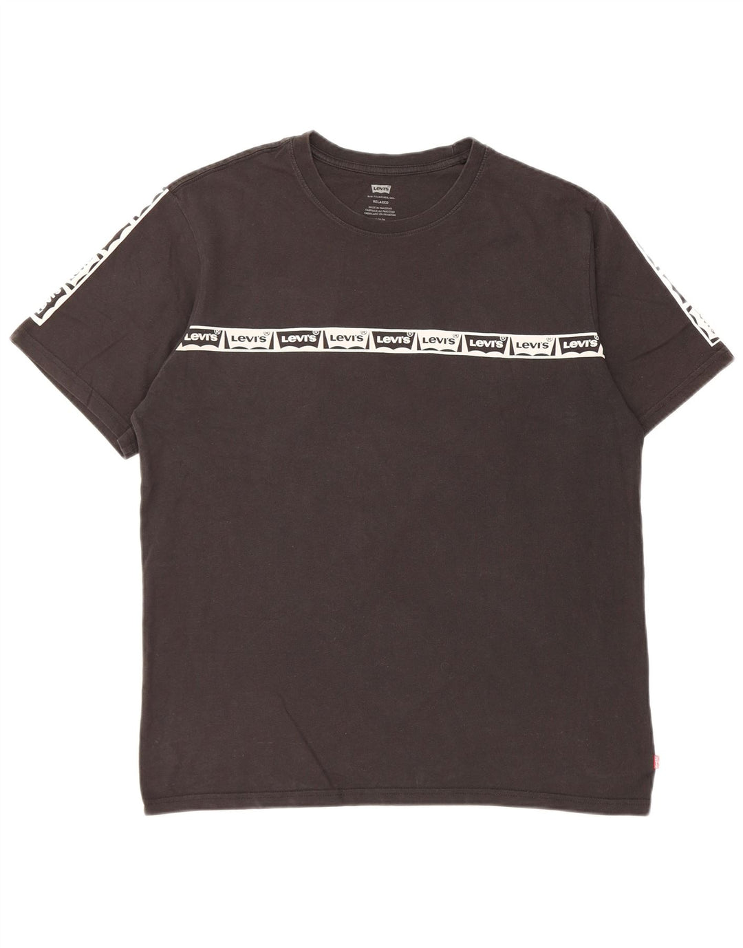 Levi's Uomo T-shirt grafica Larston Relaxed Fit Top in cotone nero medio