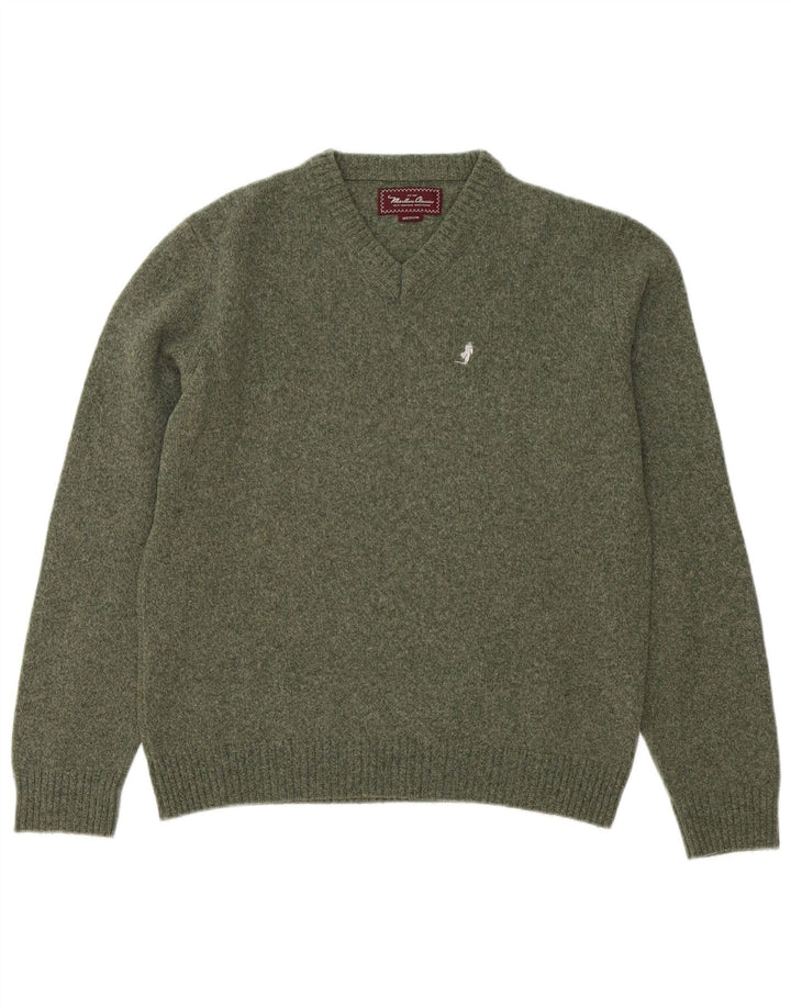 MARLBORO CLASSICS Maglione da uomo con scollo a V verde medio
