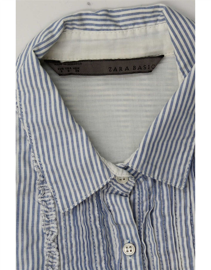 Maglia pullover a maniche corte da donna Zara UK 10 Small Blue Striped