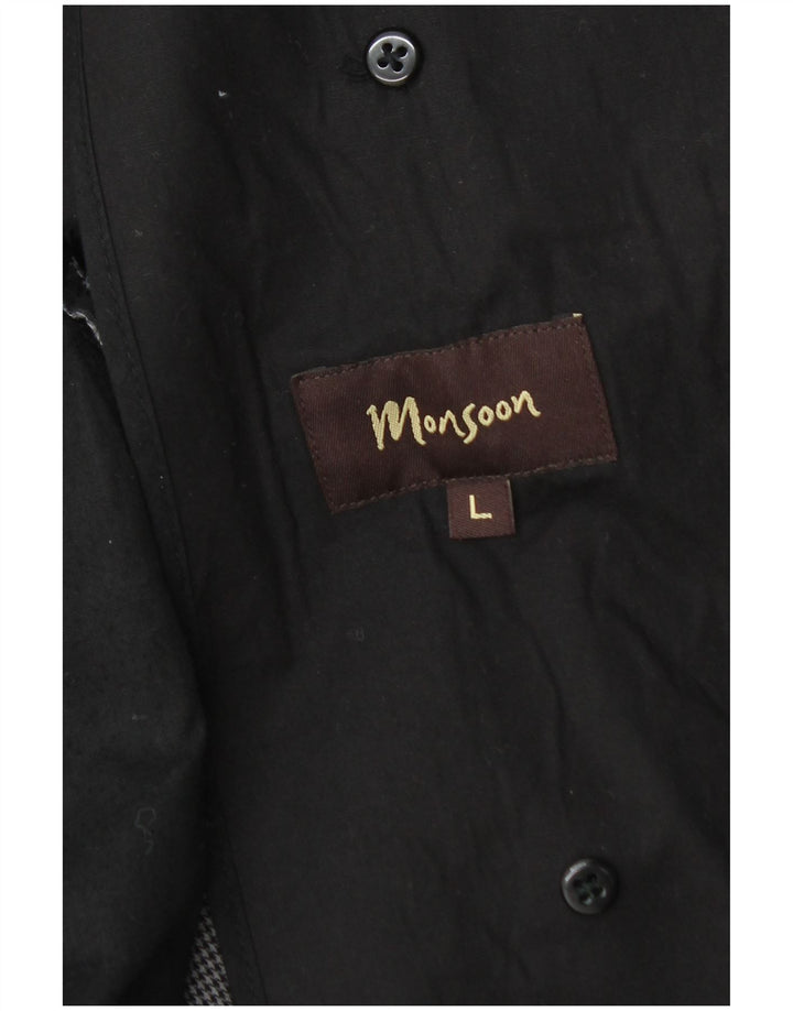 Cappotto da marinaio da uomo Monsoon UK 40 grande cotone nero