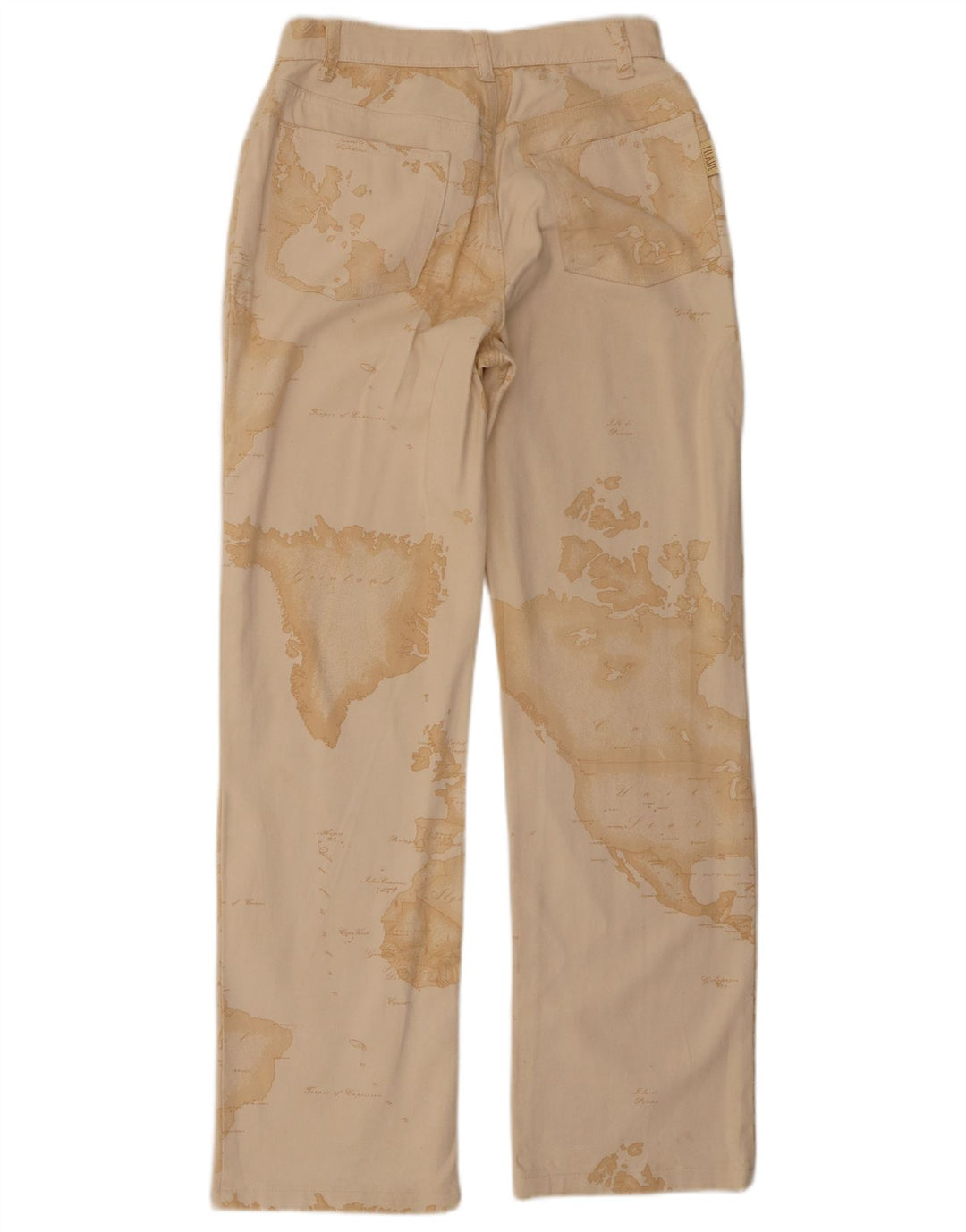 ALVIERO MARTINI Pantaloni casual da donna con motivo astratto W28 L30 Beige