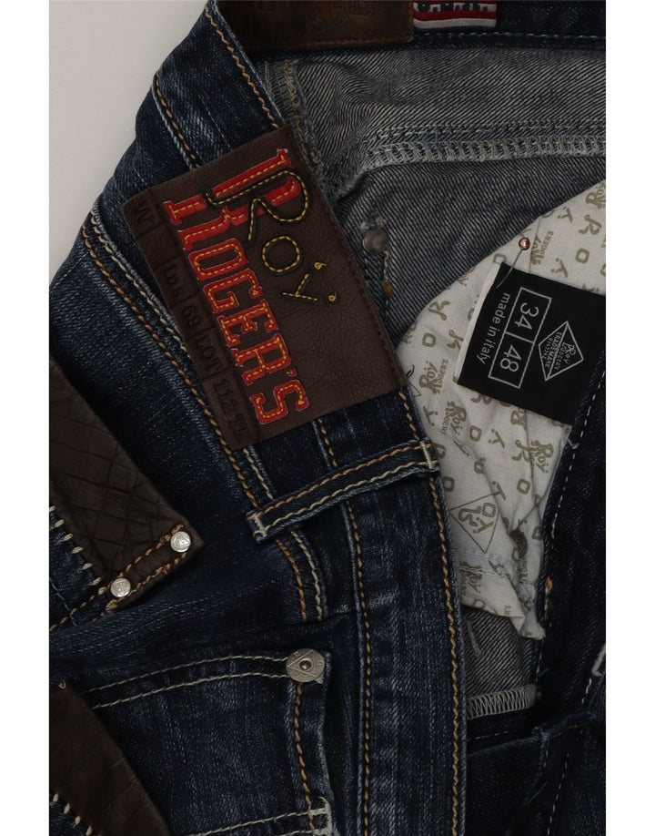 Jeans dritti da uomo Roy Rogers W34 L31 cotone blu