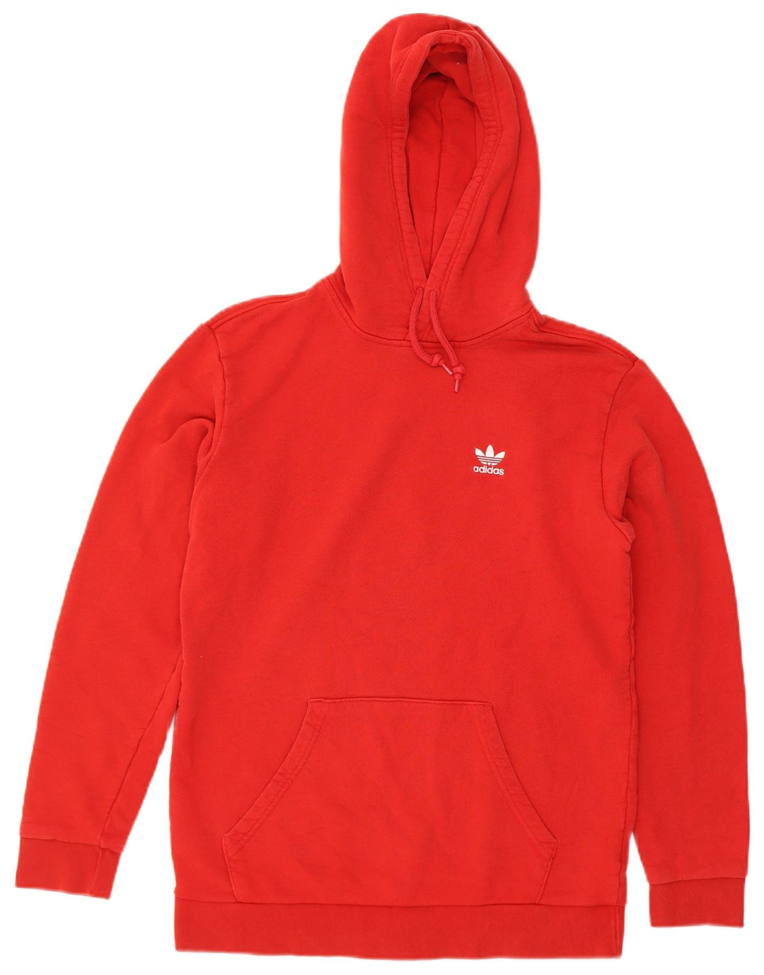 ADIDAS Mens Hoodie Jumper Medium Red Cotton