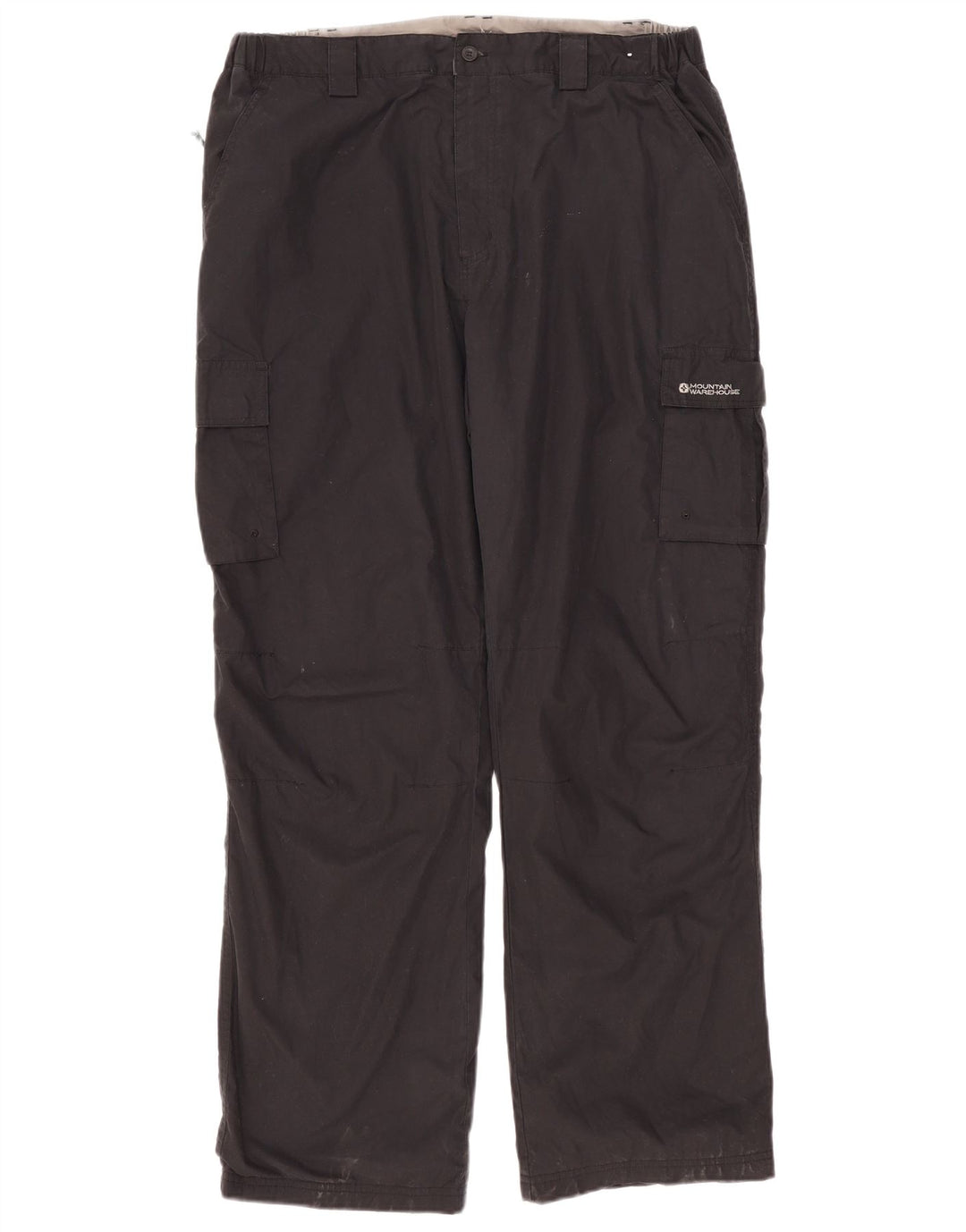MOUNTAIN WAREHOUSE Pantaloni cargo dritti da uomo W38 L32 poliestere nero