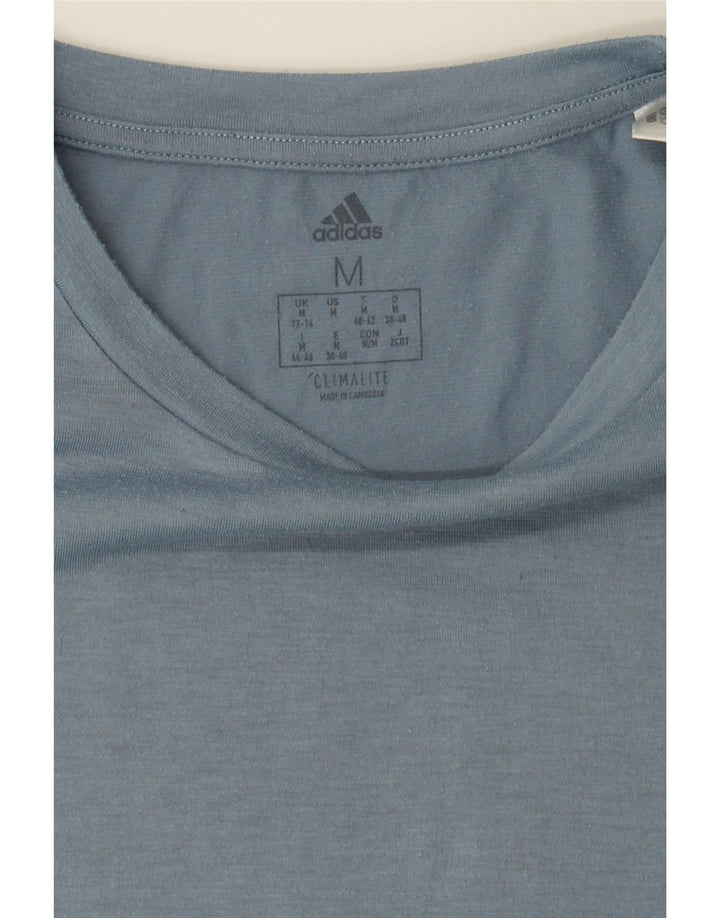 ADIDAS Womens Climalite T-Shirt Top UK 12/14 Medium Blue Polyester Vintage Adidas and Second-Hand Adidas from Messina Hembry 