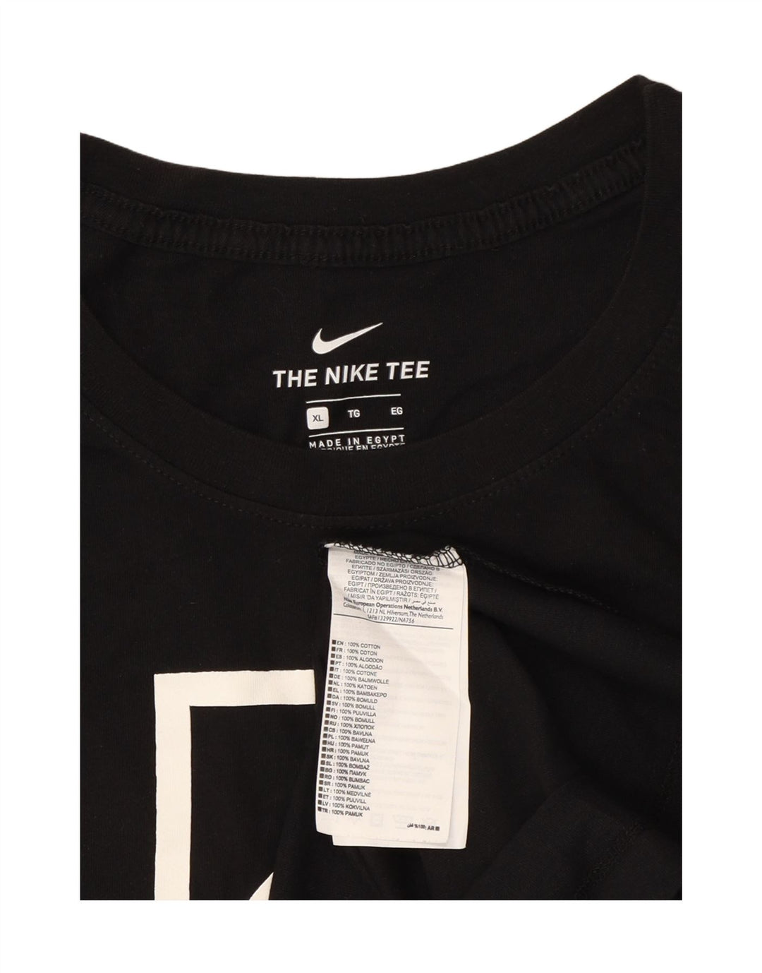 NIKE Mens Graphic T-Shirt Top XL Black Cotton Vintage Nike and Second-Hand Nike from Messina Hembry 