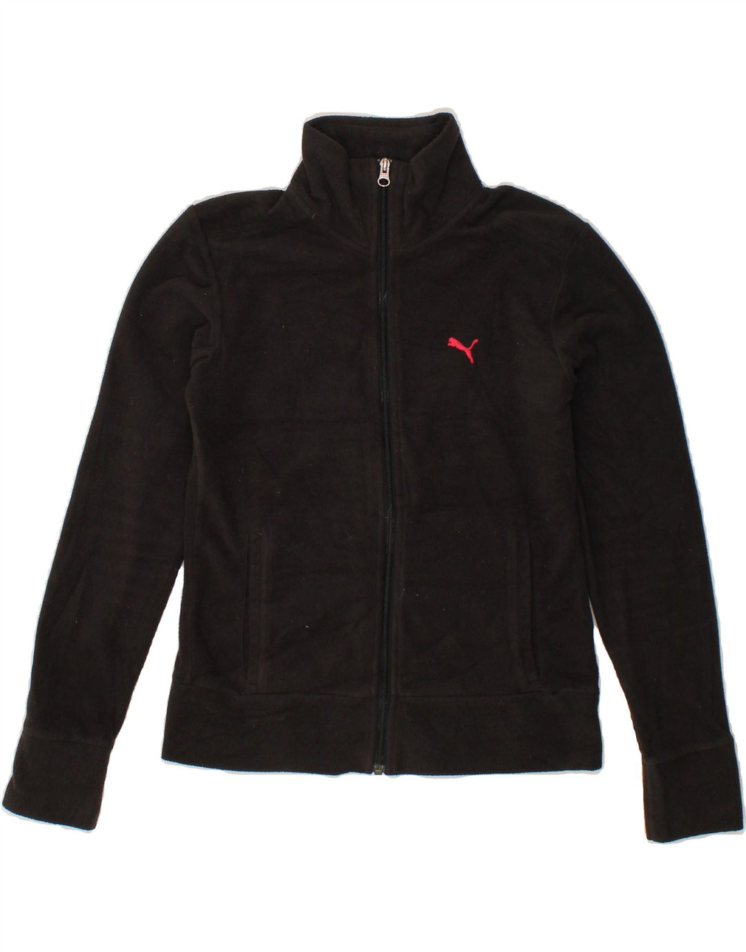 PUMA Womens Fleece Jacket UK 6 XS Black Vintage Puma and Second-Hand Puma from Messina Hembry 