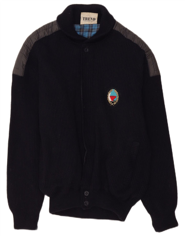 Maglione cardigan da uomo Polo Nord XL lana blu navy