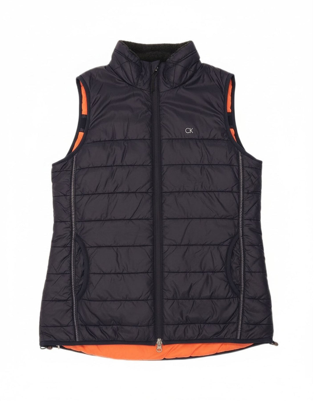 Gilet da donna Calvin Klein UK 10 piccolo in nylon blu navy