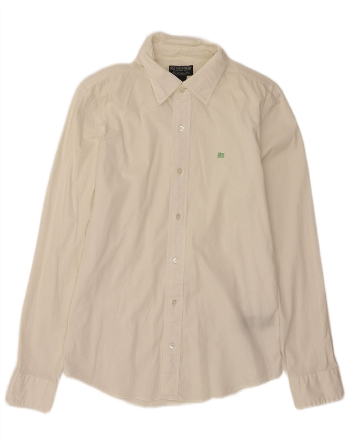 Camicia da uomo Ralph Lauren piccola in cotone bianco