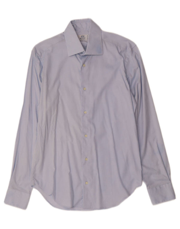 BOGGI Mens Milano Custom Fit Shirt Size 15 1/2 39 Medium Blue