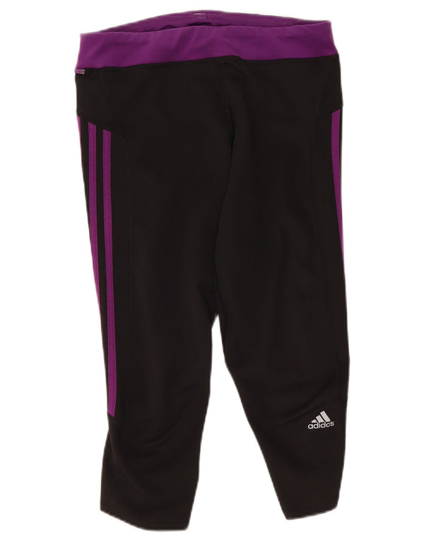 Leggings Adidas Climalite Capri da donna UK 12 Medium Black Colourblock