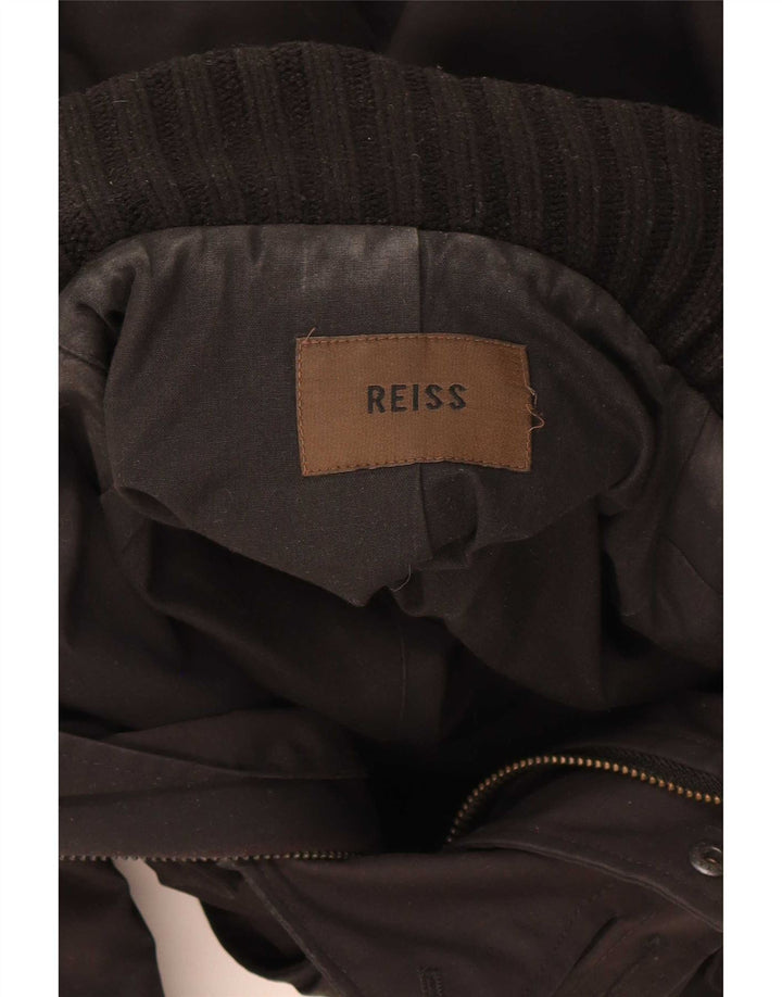 Giacca a vento con cappuccio da uomo Reiss UK 36 Small Poliestere nero
