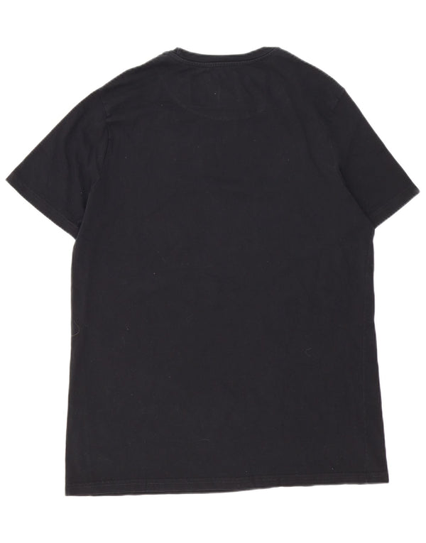 T-shirt grafica da uomo Benetton Peanuts Top grande in cotone nero