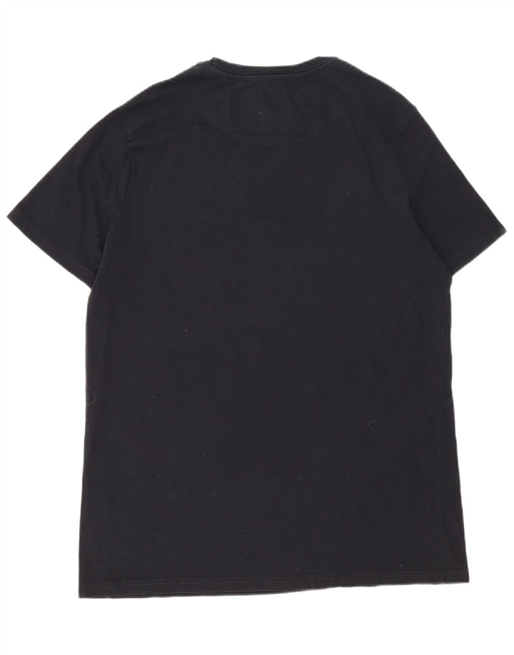 T-shirt grafica da uomo Benetton Peanuts Top grande in cotone nero
