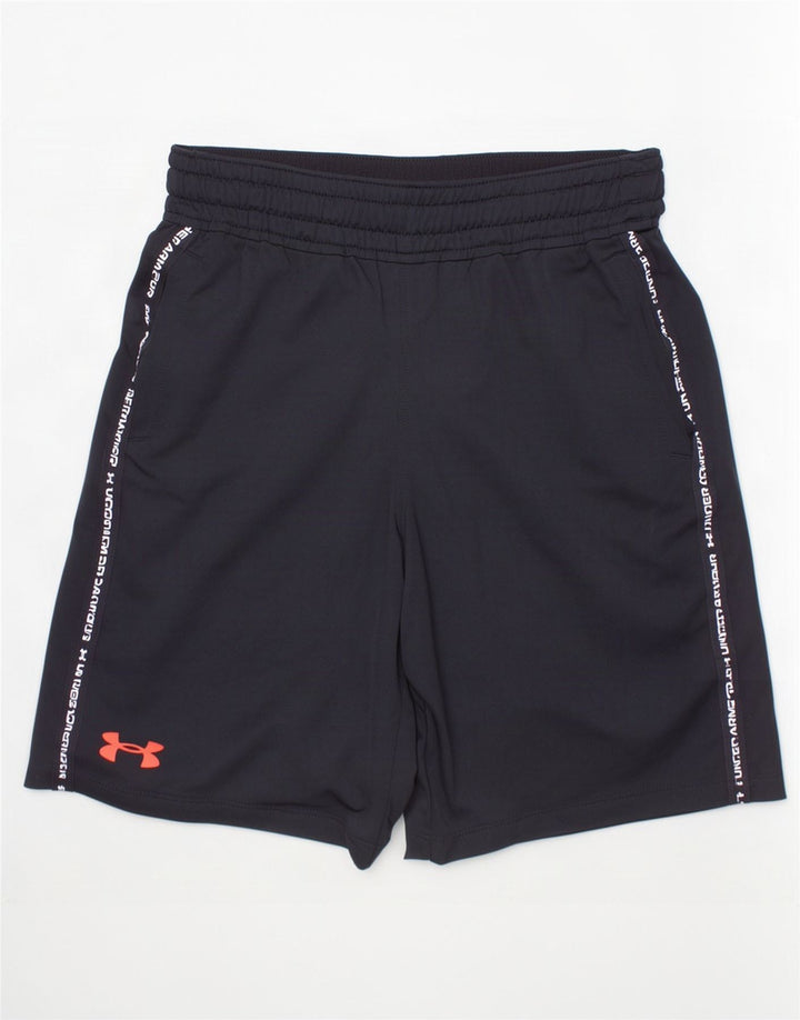 Pantaloncini sportivi grafici da ragazzo Under Armour 7-8 anni piccoli in poliestere nero