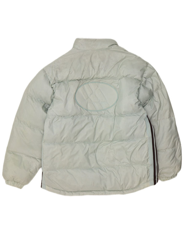 Giacca imbottita grafica da uomo Adidas UK 40 grande poliestere blu