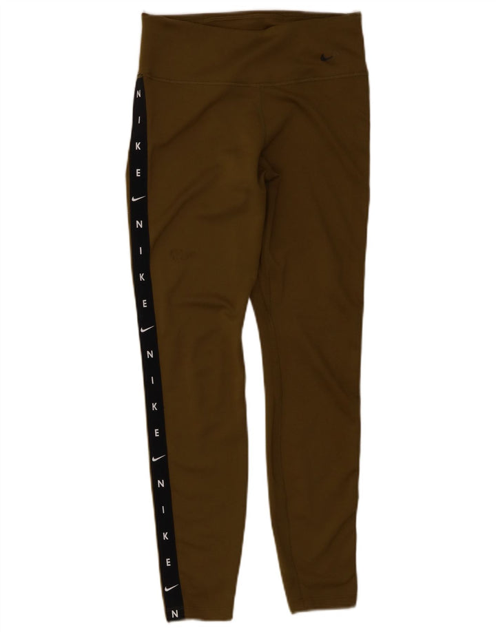 Leggings grafici Nike Dri Fit da donna UK 10 piccoli verdi