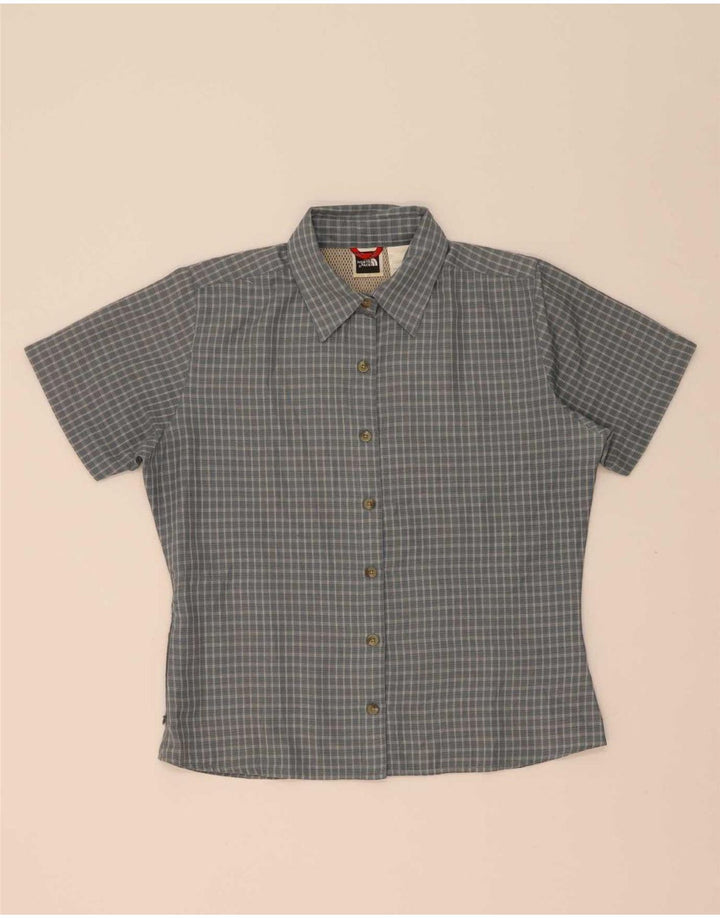Maglietta a maniche corte da donna The North Face UK 14 Poliestere a quadri grigio medio