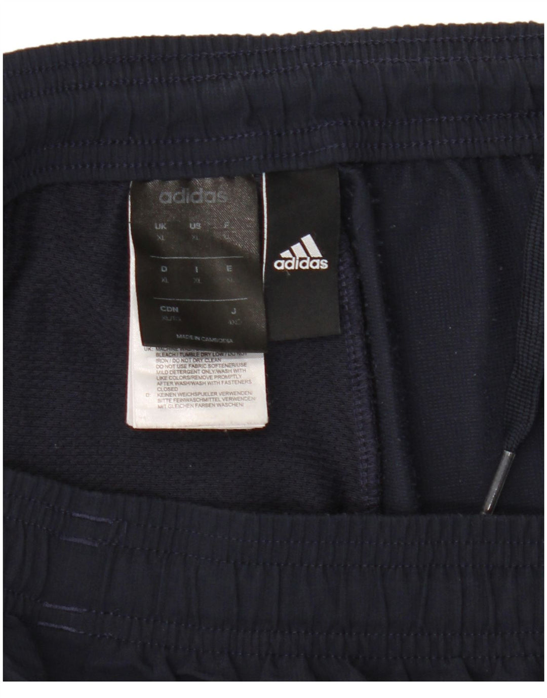 Pantaloni da tuta da uomo Adidas XL poliestere blu navy