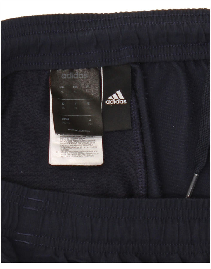 Pantaloni da tuta da uomo Adidas XL poliestere blu navy