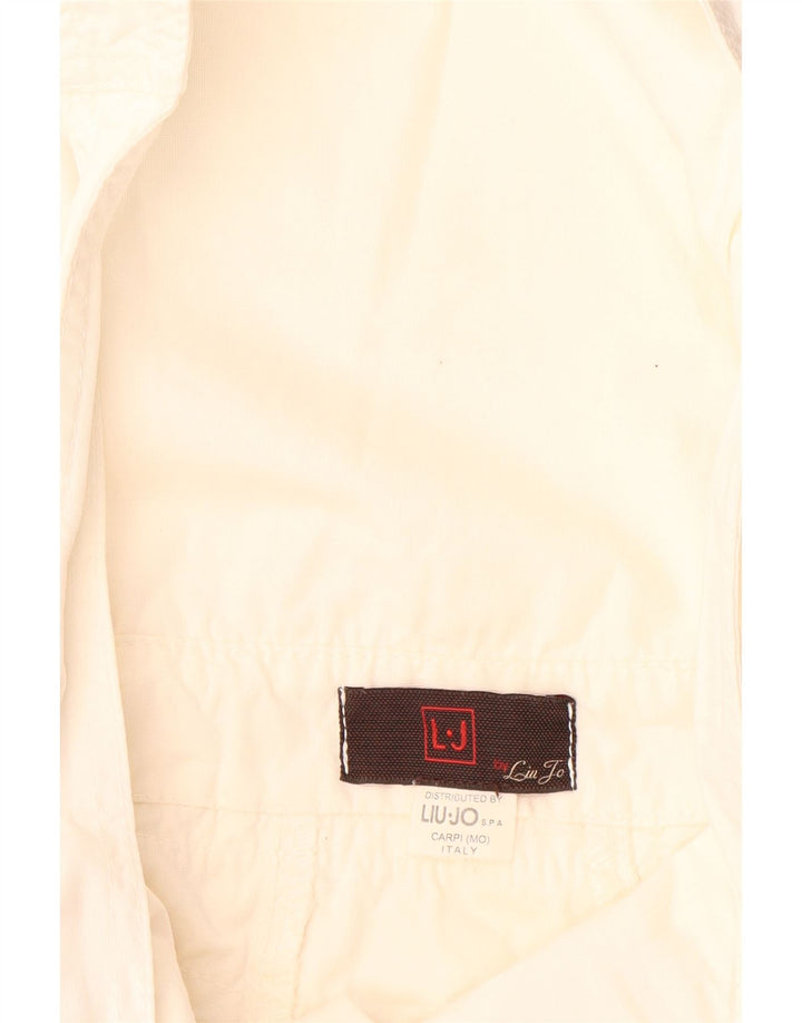 LIU JO Womens Dungarees Mini Skirt Small W30 White Cotton