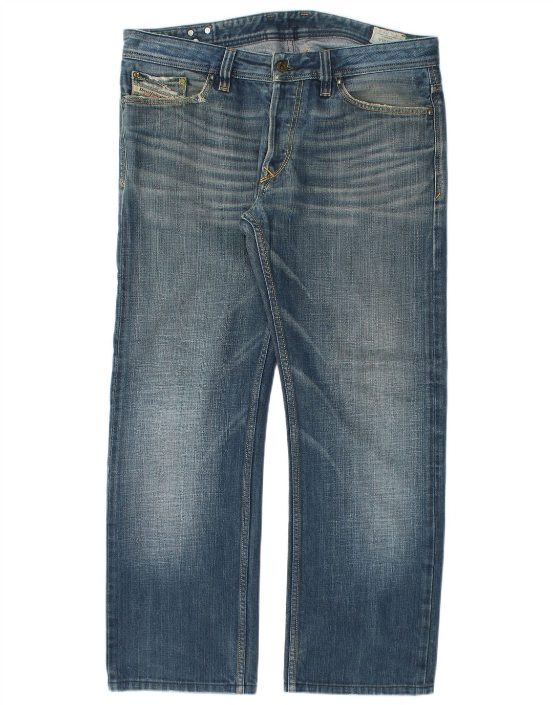 Jeans dritti da uomo Diesel W33 L28 cotone blu