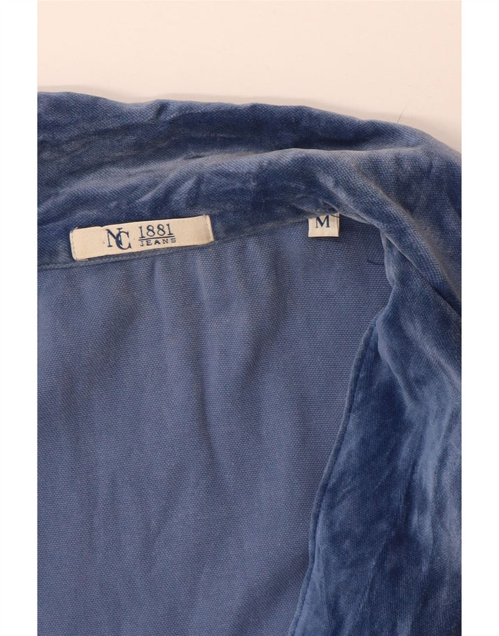 Camicia in velluto da donna VINTAGE UK 14 Blu medio